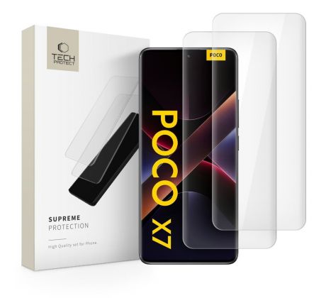 2PACK SET OCHRANNÝCH SKIEL TECH-PROTECT GLASS UV+ 2-PACK XIAOMI REDMI NOTE 14 Pro 4G / 5G / 14 Pro+ Plus 5G / POCO X7 5G CLEAR